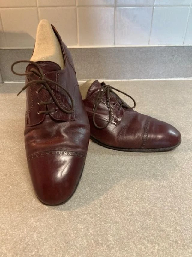 $2,995 Fratelli Rossetti Genuine Brown Crocodile Alligator Cap-toe Oxfords 8.5 9 Fratelli Rossetti Crocodile Leather Penny Loafer Shoes Mens  main image 2