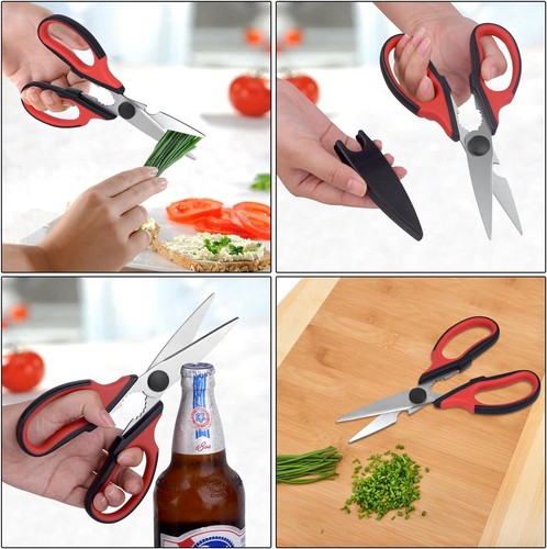 2 Pack Left Handed Scissors Lefty Stainless Steel for Kitchen Craft Office - Picture 4 of 9
