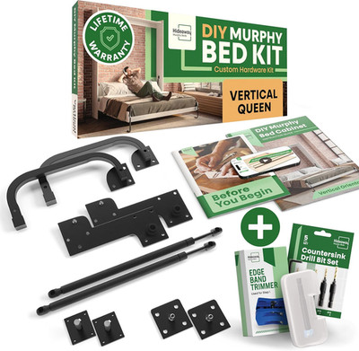 Queen Vertical Murphy Bed Kit | Deluxe Hardware & Bonus Tools Included