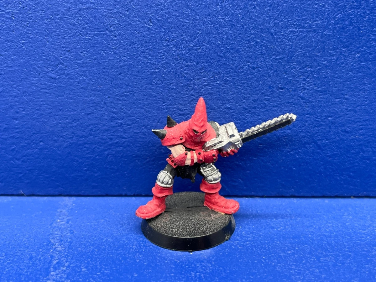 RAR! Chaos Chainsaw Wielding Loony für Blood Bowl 2nd Edition METALL