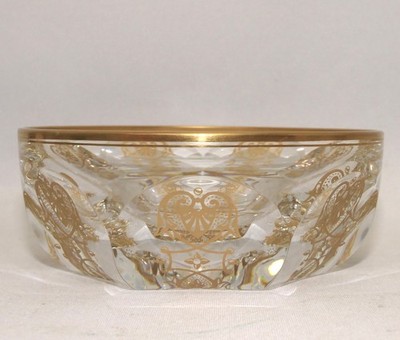 Baccarat  ''Harcourt Empire'' Fingerschale Goldstaffiert D. 11,5 cm