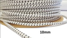 ELASTIC BUNGEE ROPE SHOCK CORD TIE DOWN WHITE BLACK VARIOUS LENGTH / THICKNESS