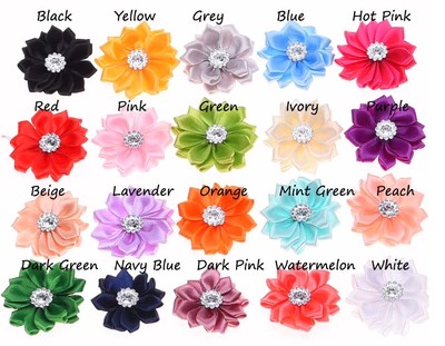 DIY Satin Gänseblümchen Blume mit Edelstein Perle Perle