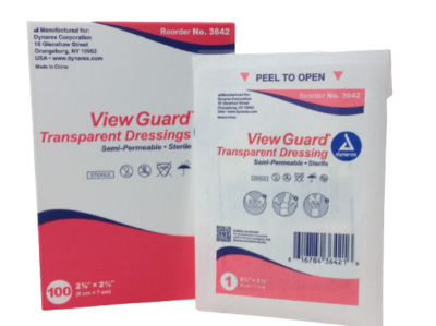 Dynarex 3642 View Guard Transparent Dressing 2 3/8