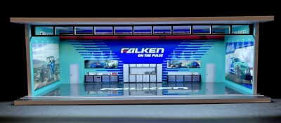 Falken Theme 1:64 Model Garage Diorama LED Lighting! FAST SHIP FOR Hot Wheels