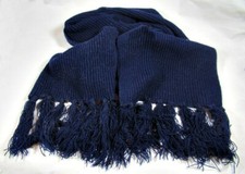 Unisex Richman Bro. Scarf 12 Navy Blue 10" x 72" Winter Weight Fringed