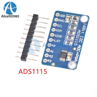 ADS1115 4 Channel 16 Bit I2C ADC Module with Pro Gain Amplifier for Arduino Rpi