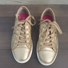 Charly Tenis Zapatos Dorado Acolchado Talla 7 Correr Caminar Moda