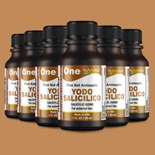 Arymar Yodo Salicilico Iodine –First Aid Antiseptic for Wounds, 1 fl oz (6-Pack)