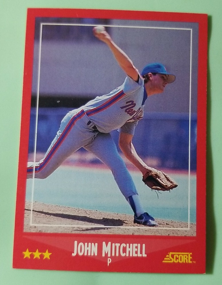 1988 Score New York Mets Baseball Card #249 John Mitchell Rookie