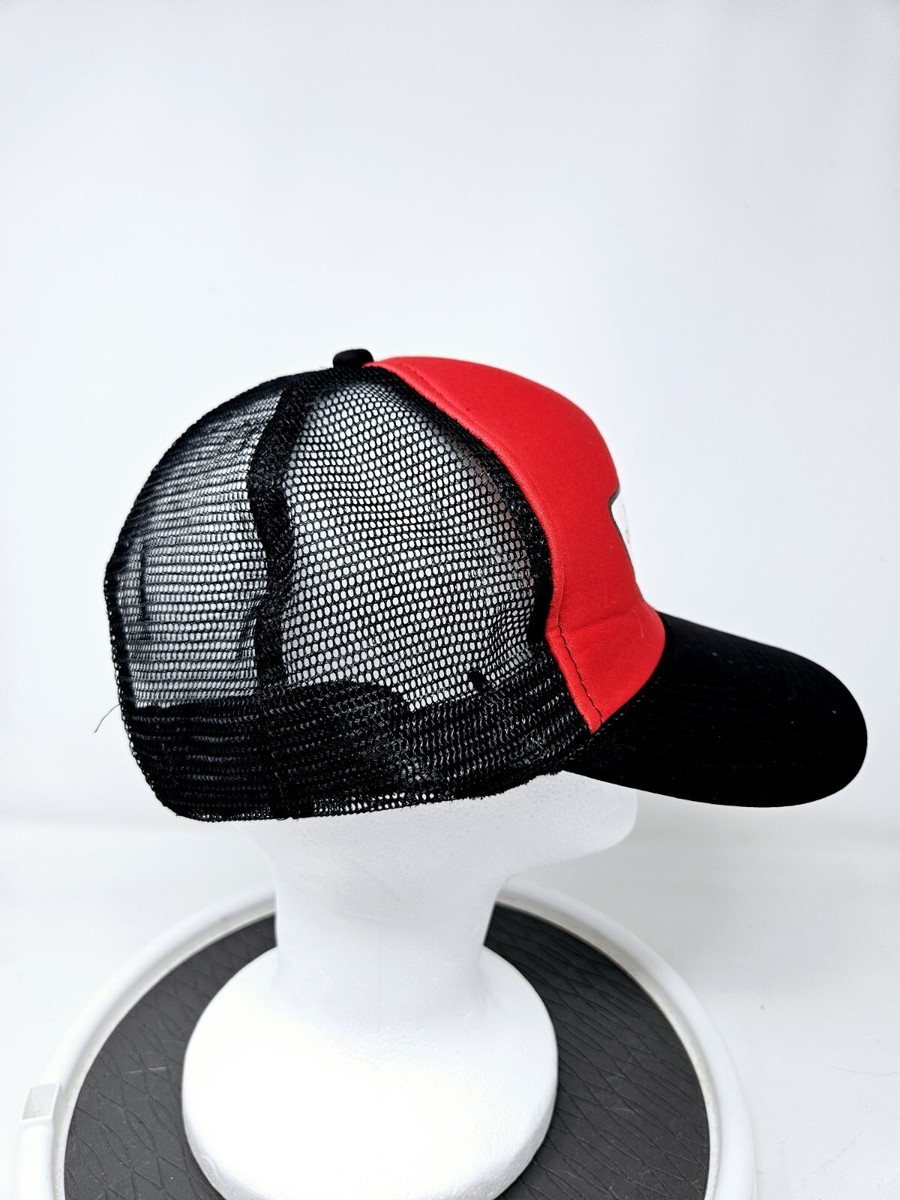 Vans Skateboarding Since 1966 Mesh Trucker Hat Black Red Snapback