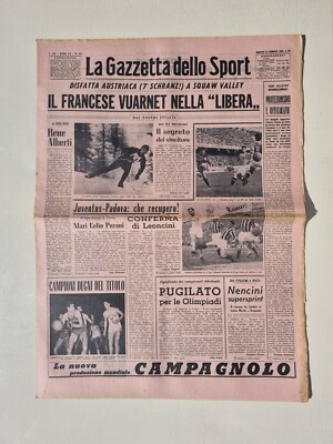 Zeitschrift Dello Sport 23 Februar 1960 Olympiade Squaw Valley Gold Jean Vuarnet