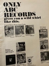 ABC Records, Cass Elliott, Richard Harris, Full Page Vintage Print Ad