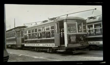 Orig 1930s Steinway Lines Trolley Woodside Queens New York NYC Photo Negative