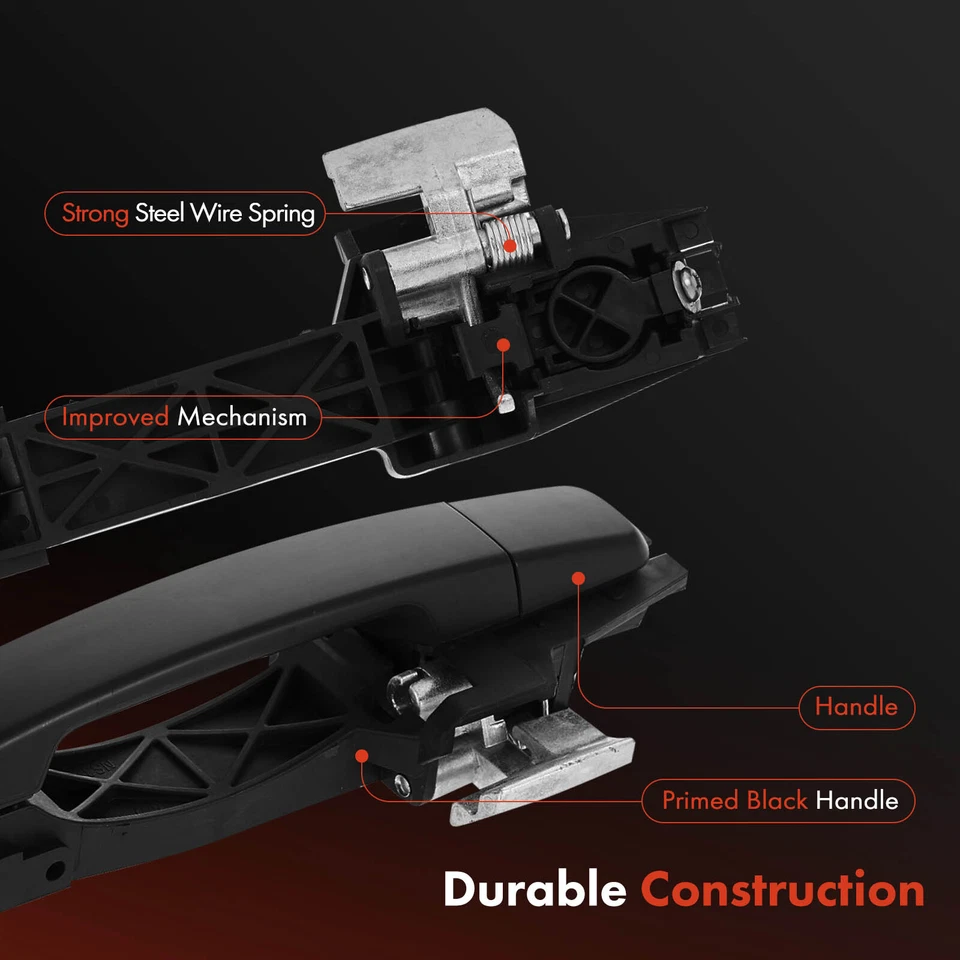 Черная загрунтованная ручка внешней двери заднего пассажира под правую руку для Nissan Sentra 2007-2012 - Изображение 4 из 4