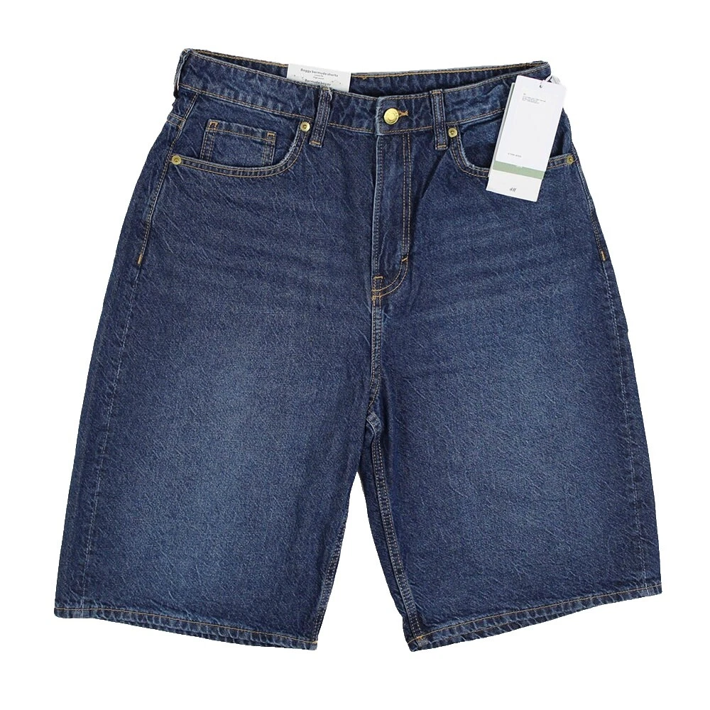 H&M Cotton Solid Shorts for Women