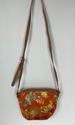 Oilily Crossbody Bag Women Mini Bag Orange Red Floral Bag Fair