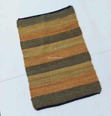 Traditional Cotton Chindi Braided Area Rug/Carpet/Handmade Floor Rug INDIAN RUGS