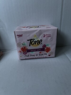 TONE Petal Soft Pink Peony & Rose Oil Bar Soap 4.25 oz ea VHTF