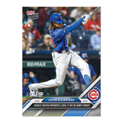 2024 Topps Now 756 Kevin Alcantara 1st MLB Career Hit -25 Cents Shipping!