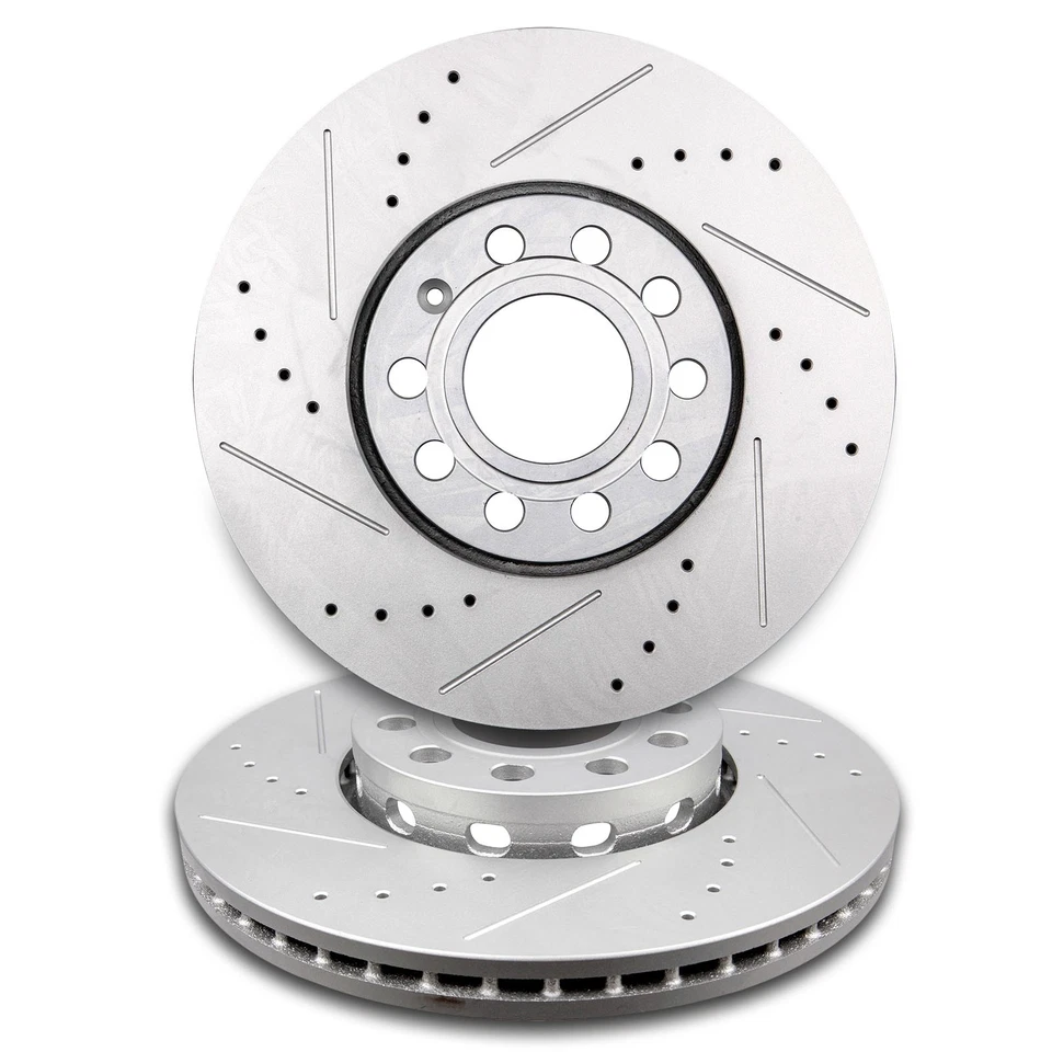 Front 288mm Brake Rotors + Ceramic Pads for 1998 200 2001 Audi A6 2WD Quattro Foto 2 de 4