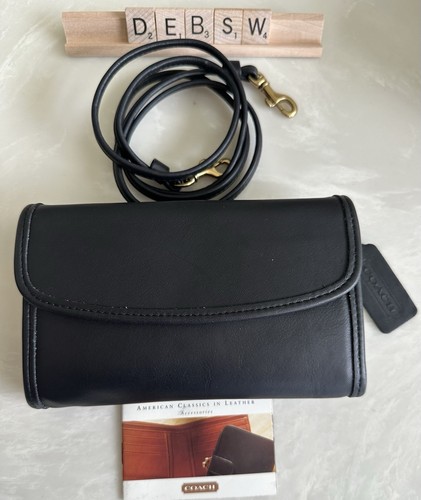 NOS COACH VINTAGE BLACK ENVELOPE SWING WALLET 4873 - Picture 1 of 23