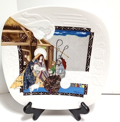 1989 ''Adoration of the Shepherds'' 3rd Plate in The Story of Christmas Eve Licea