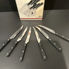VTG Henckels Int’l 7 Piece Steak Knife Block Set Eversharp Series 39321-000
