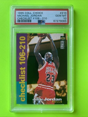 Michael Jordan PSA 10 1995 Upper Deck Collector's Choice Checklist #210