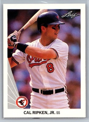 Cal Ripken Jr. Baltimore Orioles 1990 Leaf Baseball Card #197