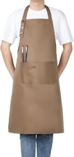 Art Aprons for Painting Pottery Ceramics, Mens Women Kitchen Polycotton Brown