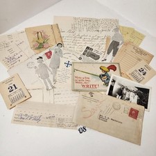 1920s junk journal paper pack 20 piece antique paper ephemera lot Q8