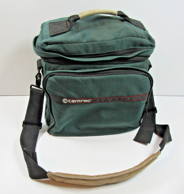 Vintage Tamrac Large Camera Shoulder Bag / Back Pack - Green Made In USA