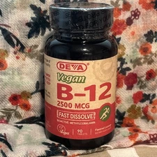 Deva Vegan Vegan B12 2500mcg Sublingual 90 Tablet
