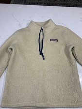 Vineyard Vines Girls Quarter Zip Size Xl Sherpa Fleece Jacket Ivory