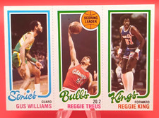1980-81 Topps Basketball #233/41/128 Gus Williams, Reggie Theus, Reggie King