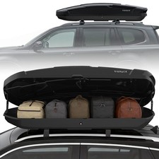 26 ft Heavy Duty ABS Vehicle Roof Top Storage Box Cargo Luggage Carrier 2 Locks