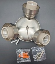 Ceiling Fan Light Assembly w Pull Chain Hampton Bay Glendale III BRUSHED Nickel