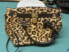 Michael Kors Leopard Print Satchel Top Handle...