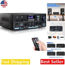 Amplificador Estéreo Compacto 70W+70W Bluetooth 5.0 Receptor de Audio para el Hogar MICRÓFONO USB