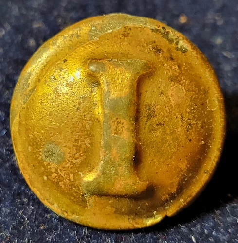 CIVIL WAR CONFEDERATE STATES INFANTRY LOCAL "I" BUTTON ALBERT# CS-181-TY NON-DUG