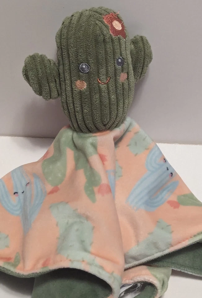 Manta de seguridad Mary Meyer Baby Lovey verde cactus felpa esquinas agrupadas suave Foto 2 de 4