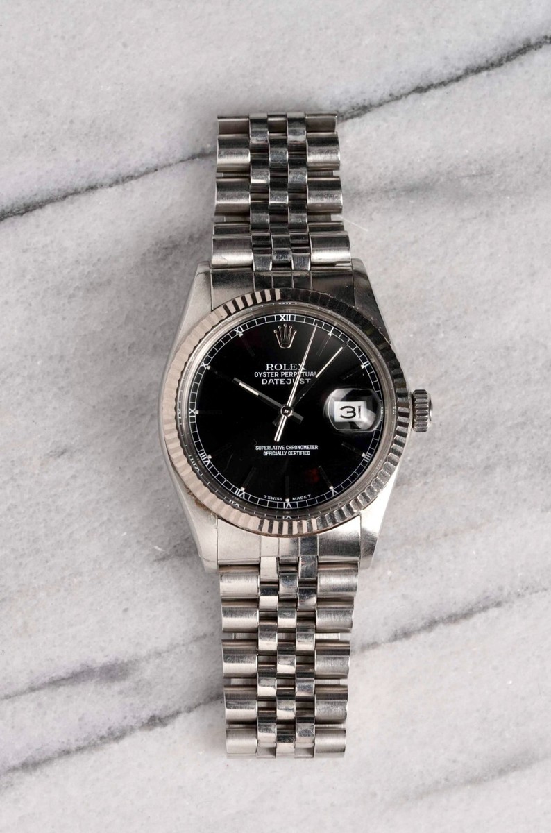 ファー.ニエンテ カーヴコレクション 1989 Vintage Rolex Datejust 1980s Ref 16014 Black Dial Quickset