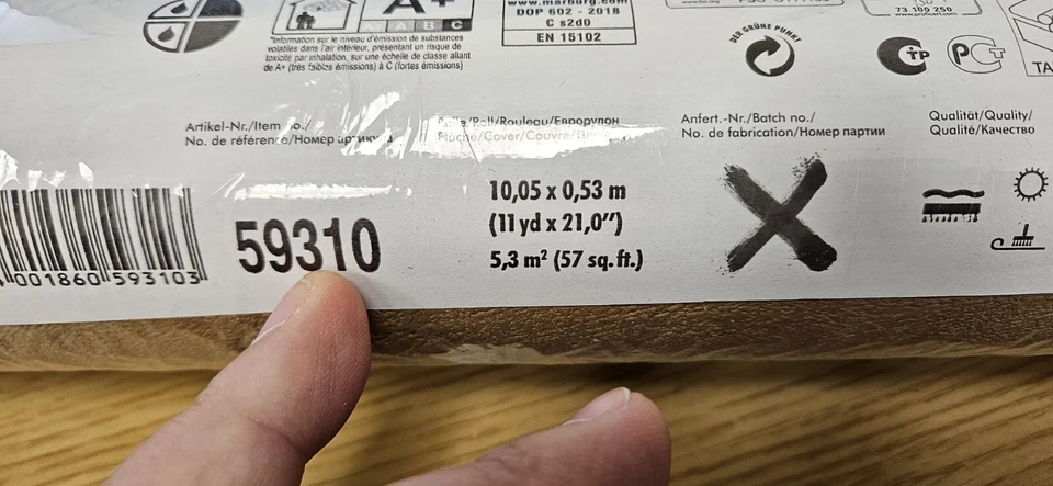 Four x Rolls Marburg Designer Texture - Loft / 10 Metre Roll by 53cm Each Roll - Image 4 of 4