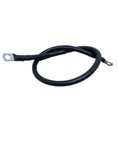 2 AWG Copper 2' Black Battery Cable 3/8" Lugs Wire Car Marine Inverter RV