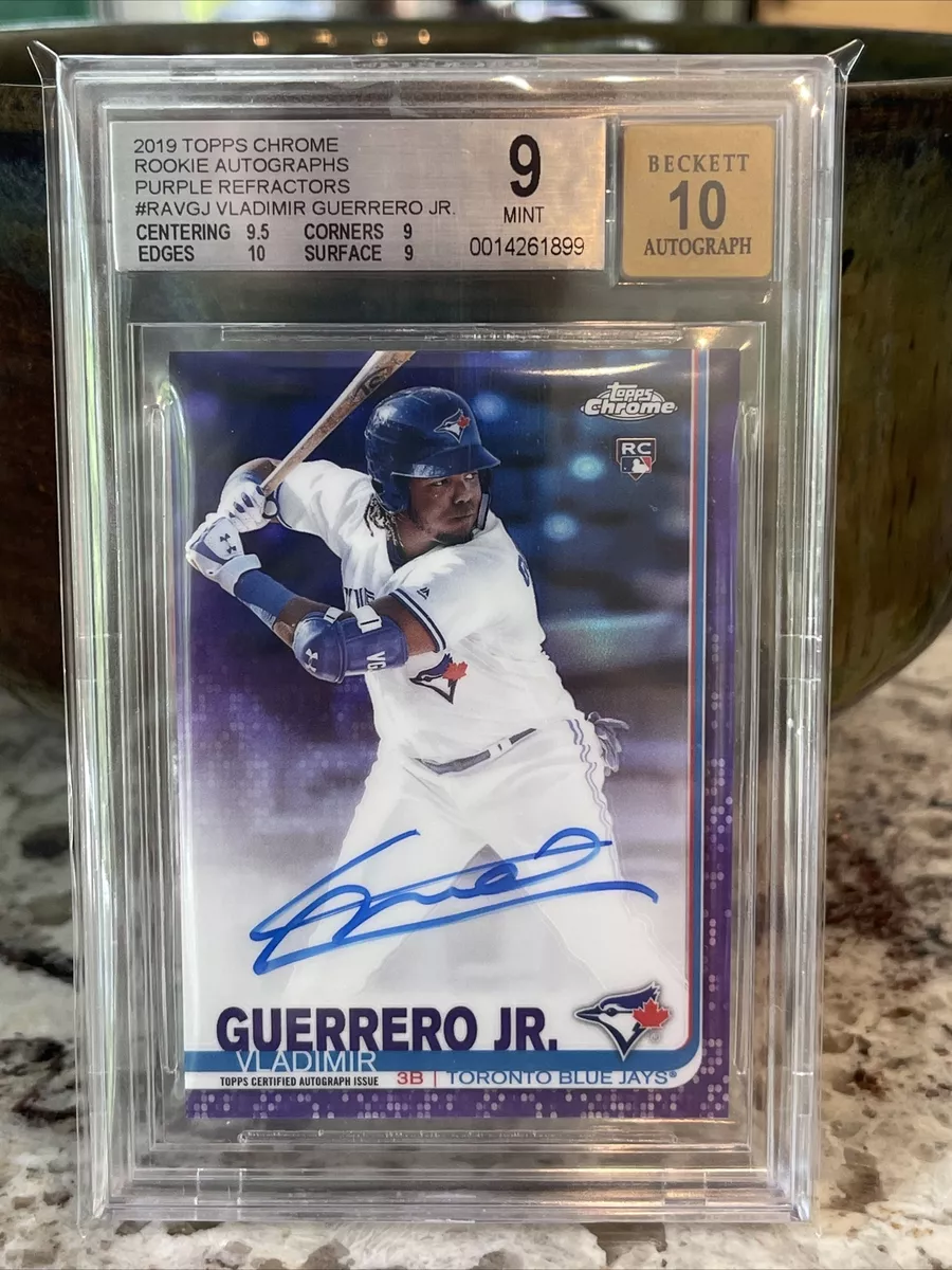 2019 Topps Chrome Vladimir Guerrero Jr Purple Ref. RC Auto /250 Rookie BGS 9