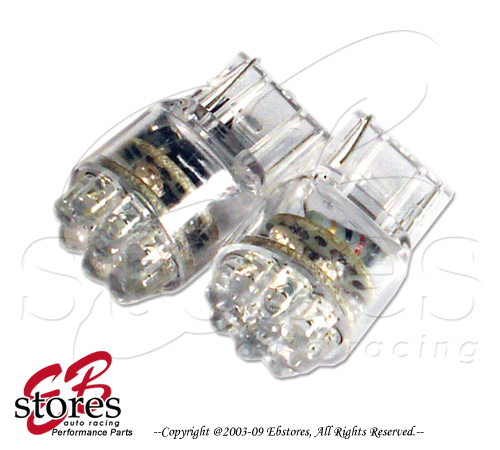 Set of 2pcs Red Tail Light 15 LED Light Bulbs 7443 - T20 Wedge 1 Pair - Bild 1 von 1