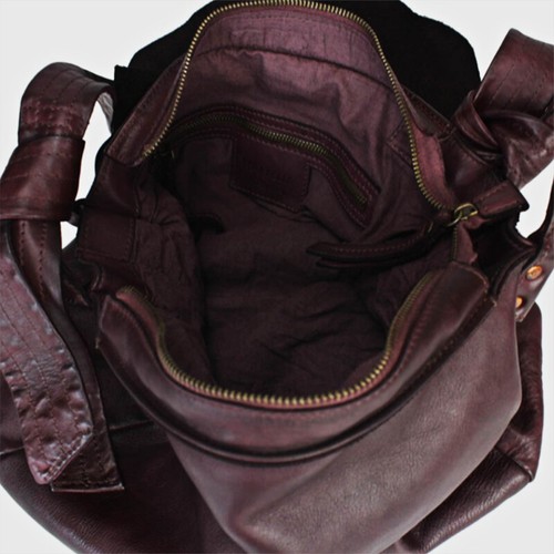 Tasche Vintage Leder Italienische Handtasche Hobo Gewashene Celine 5 - Bild 5 von 11