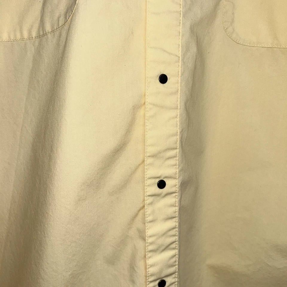 Vintage Patagonia Poly Snap Up Yellow Shirt Long Sleeve Shirt Men's Sz Large - Image 4 of 4