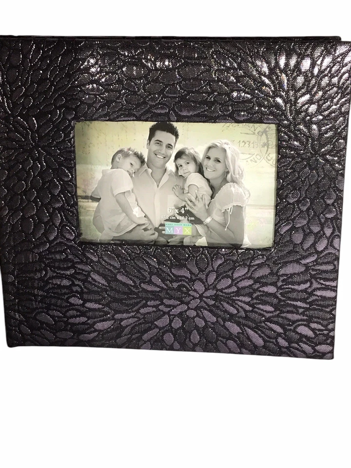 MYX Photo Album 2 Pack 6" x 4" 35 pages Holds 140 Pictures Black Silver Lace - Image 2 of 4